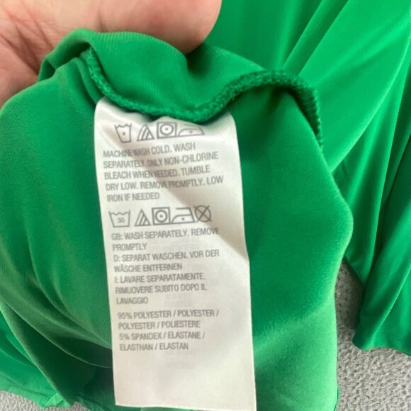 Susan Graver Top Womens 5X Plus Green Modern Essentials Liquid Knit Pullover 3/4 - Picture 6 of 9